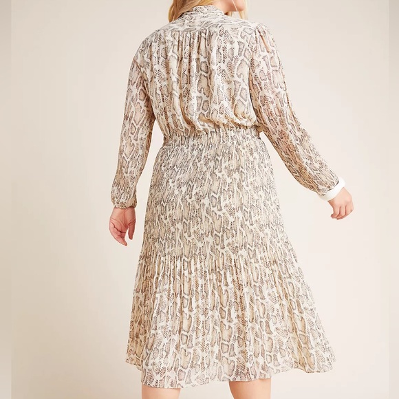 Anthropologie Snake-Print Midi Dress - Picture 5 of 12